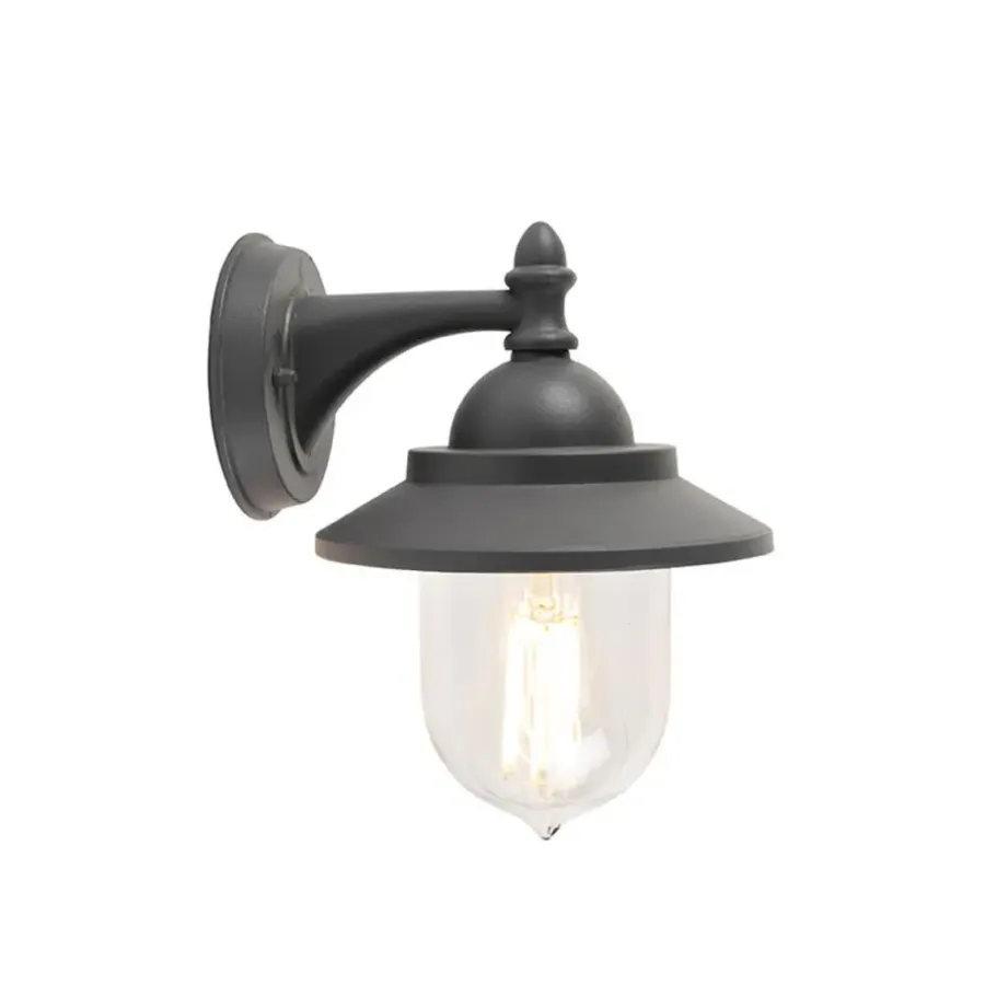 QAZQA wandlampen buiten oxford grijs e27