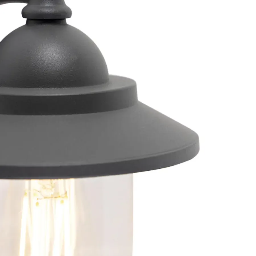 QAZQA wandlampen buiten oxford grijs e27