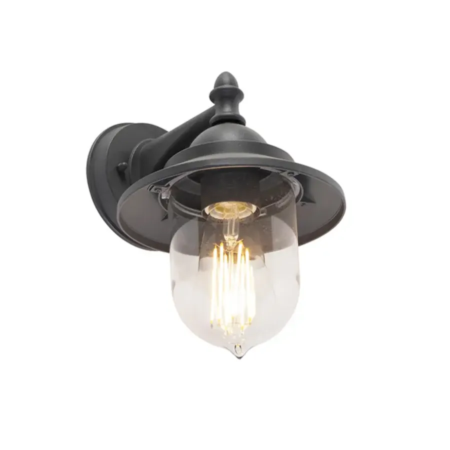 QAZQA wandlampen buiten oxford grijs e27