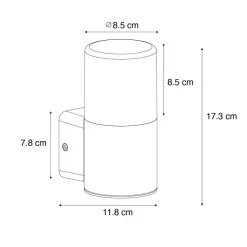 Buitenverlichting|Wandlampen-QAZQA wandlampen buiten odense wit e27