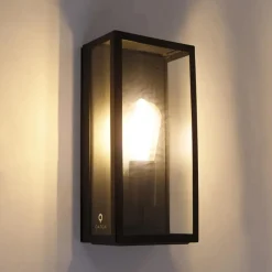 Buitenverlichting|Wandlampen-QAZQA wandlampen buiten rotterdam zwart e27