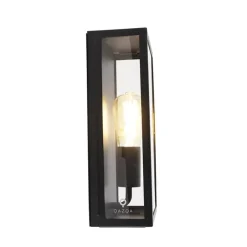 Buitenverlichting|Wandlampen-QAZQA wandlampen buiten rotterdam zwart e27