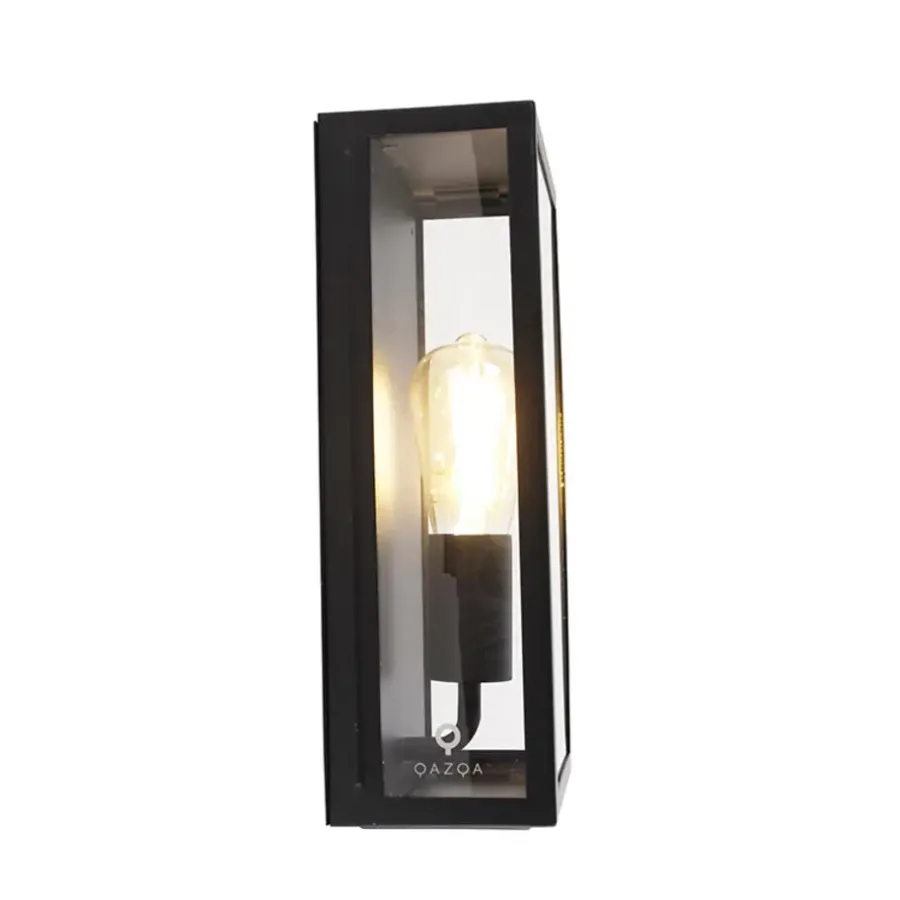 Buitenverlichting|Wandlampen-QAZQA wandlampen buiten rotterdam zwart e27