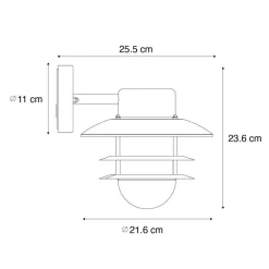 Wandlampen-QAZQA wandlampen buiten shell bronskleurig e27