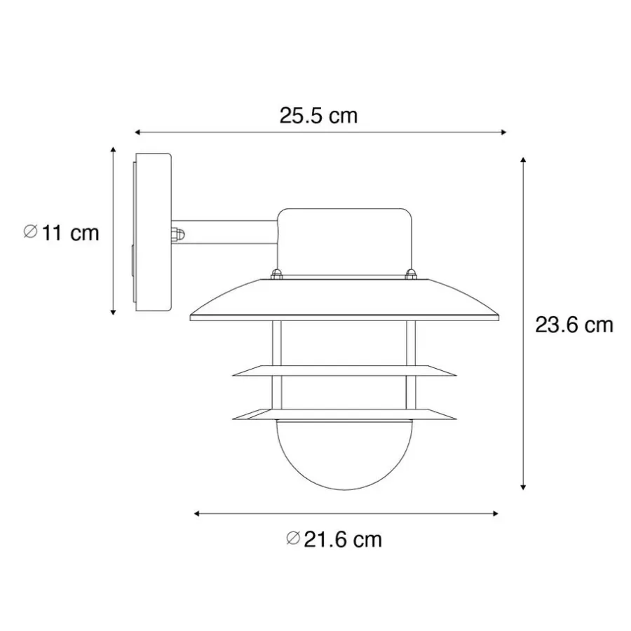 Wandlampen-QAZQA wandlampen buiten shell bronskleurig e27