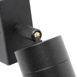 Wandlampen-QAZQA wandlampen buiten solo zwart gu10