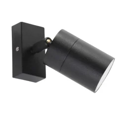 Wandlampen-QAZQA wandlampen buiten solo zwart gu10