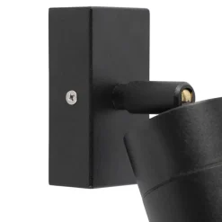 Wandlampen-QAZQA wandlampen buiten solo zwart gu10