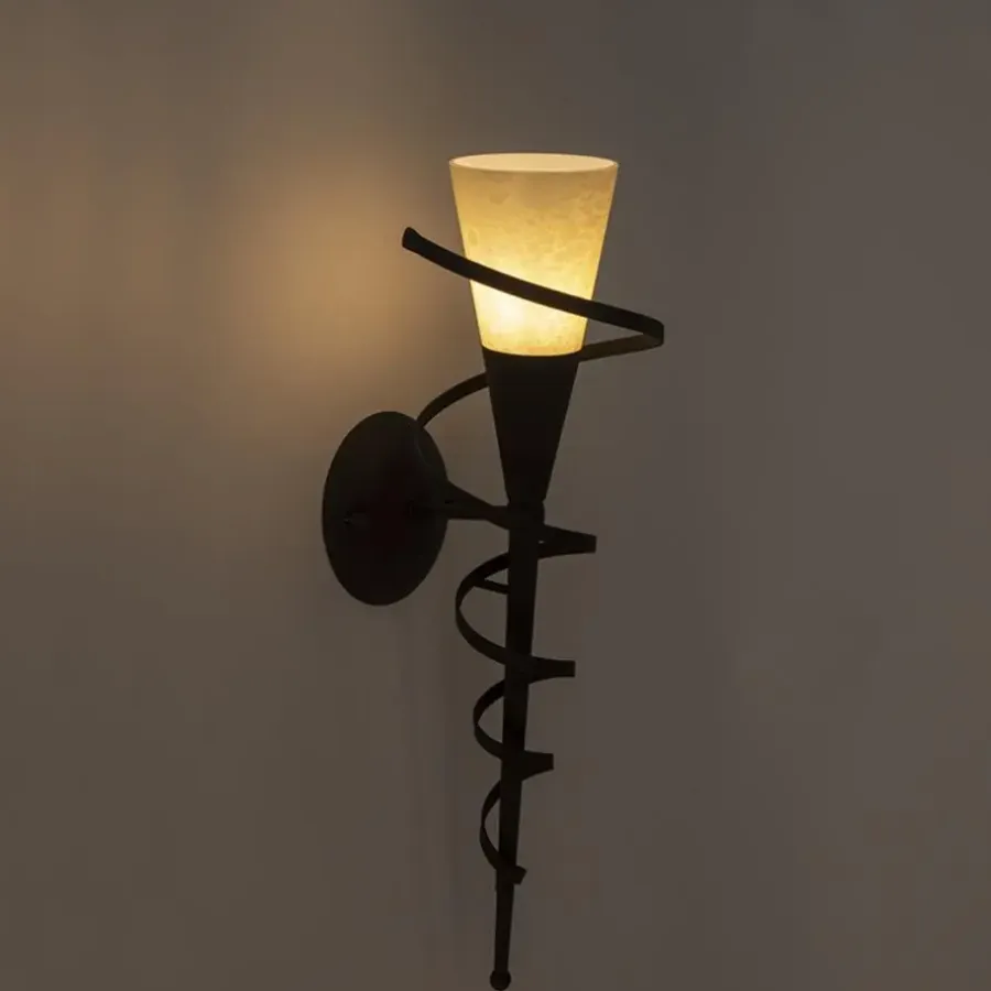 QAZQA wandlampen castle wl bronskleurig e14