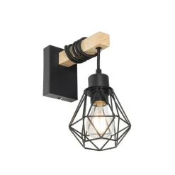 Wandlampen-QAZQA wandlampen chon zwart e27