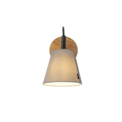 QAZQA wandlampen cupy grijs e14