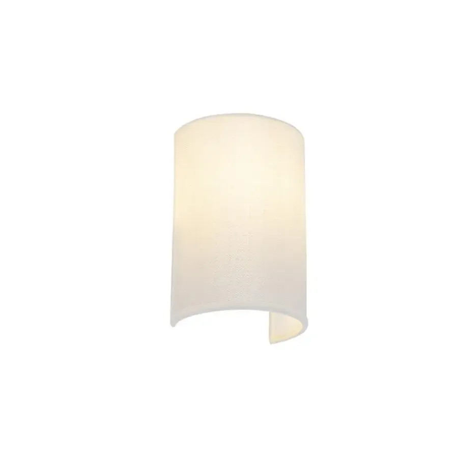Wandlampen-QAZQA wandlampen drum wit e27