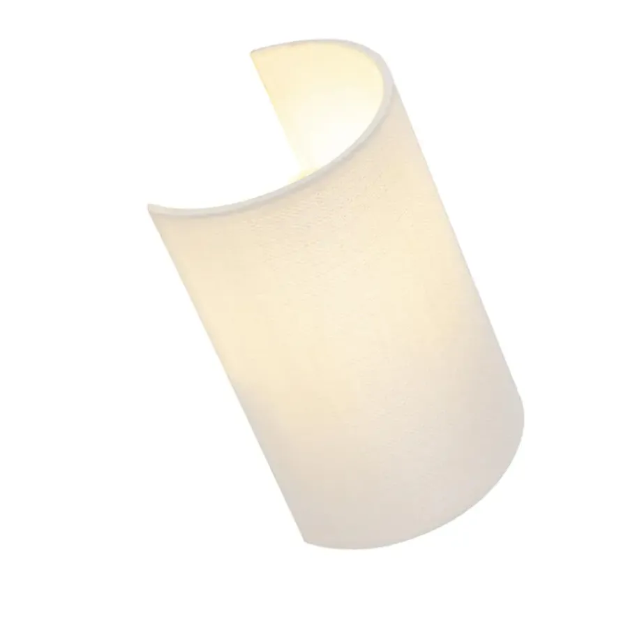 Wandlampen-QAZQA wandlampen drum wit e27