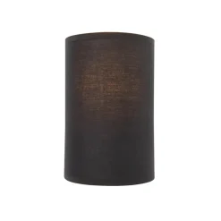 Wandlampen-QAZQA wandlampen drum zwart e27