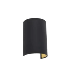 Wandlampen-QAZQA wandlampen drum zwart e27
