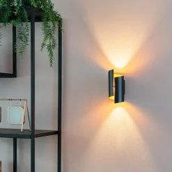 Wandlampen-QAZQA wandlampen faldo zwart g9