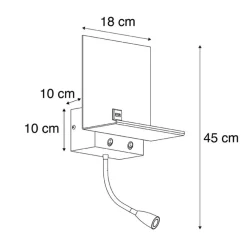 Wandlampen-QAZQA wandlampen flero zwart g9