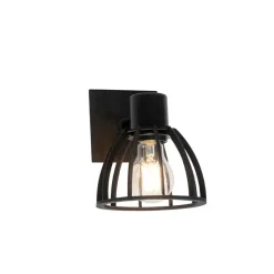 Wandlampen-QAZQA wandlampen fotu zwart e27