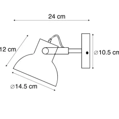 QAZQA wandlampen guida zwart e14