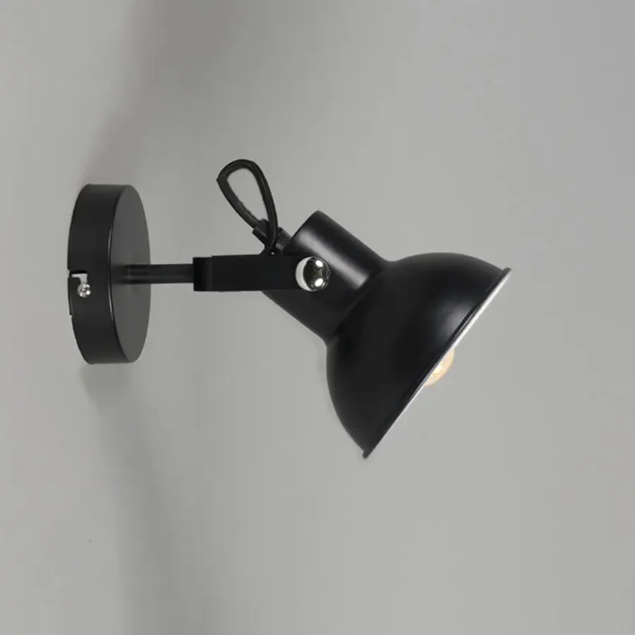 QAZQA wandlampen guida zwart e14