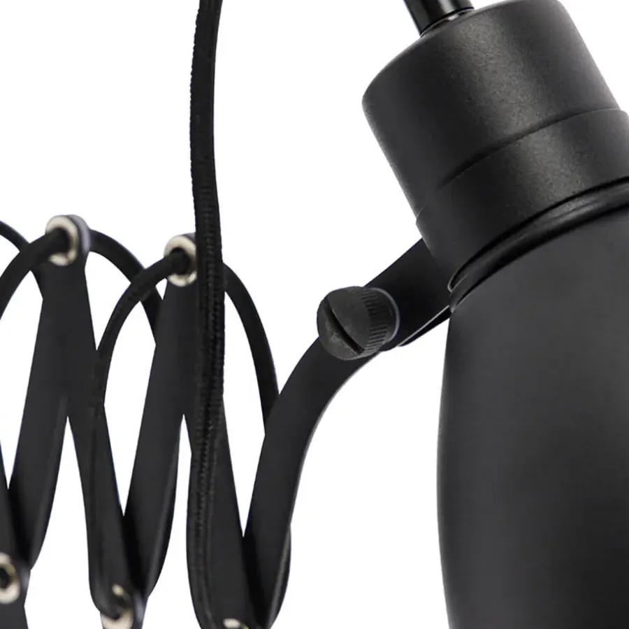 QAZQA wandlampen merle zwart e27
