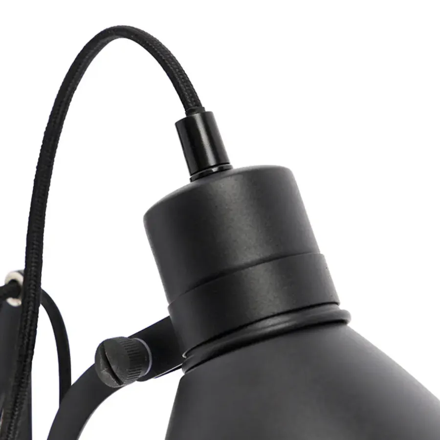 QAZQA wandlampen merle zwart e27