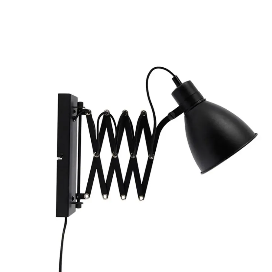 QAZQA wandlampen merle zwart e27