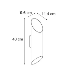 Wandlampen-QAZQA wandlampen organa zwart gu10