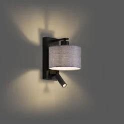 QAZQA wandlampen puglia grijs e27