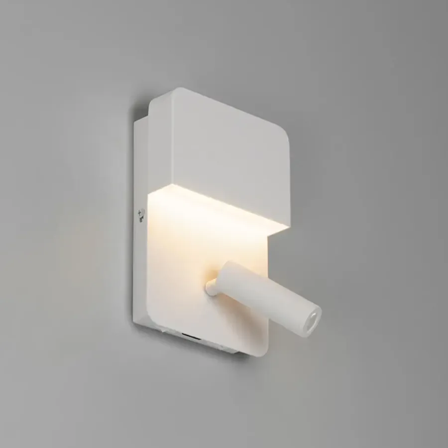 Wandlampen-QAZQA wandlampen robin wit geïntegreerde led