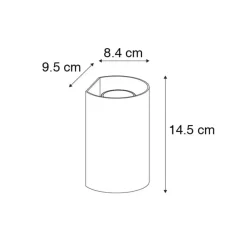 Wandlampen-QAZQA wandlampen sabbir wit gu10