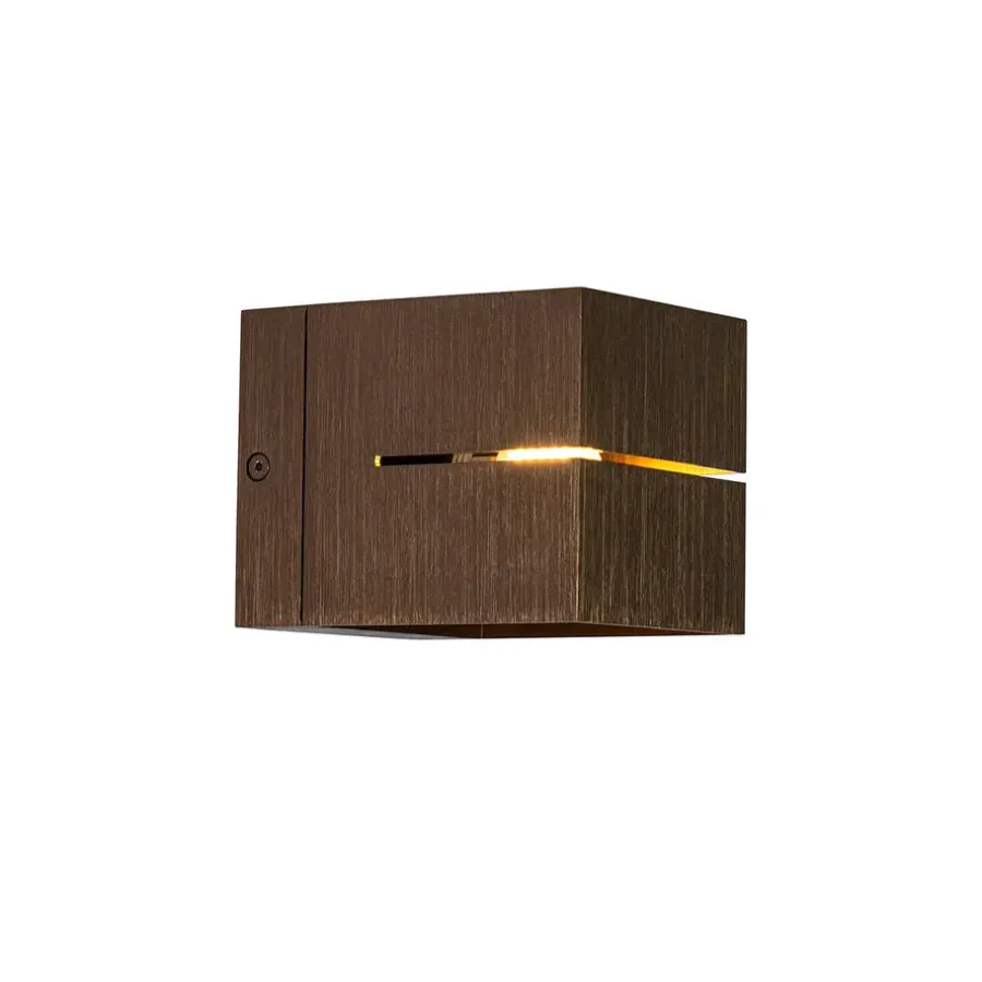 QAZQA wandlampen transfer groove bruin g9
