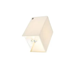 QAZQA wandlampen vete beige e27