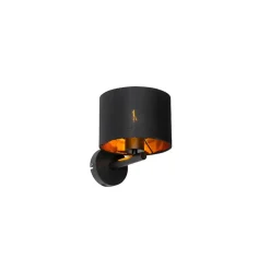 Wandlampen-QAZQA wandlampen vt zwart e27
