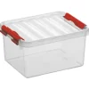 Opbergboxen-Sunware Q-line opbergbox 2L transparant rood