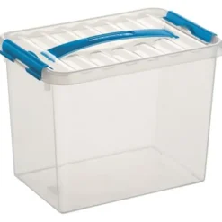 Opbergboxen-Sunware Q-line opbergbox 9L transparant blauw
