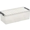 Sunware Q-line opbergbox 9,5L transparant metaal