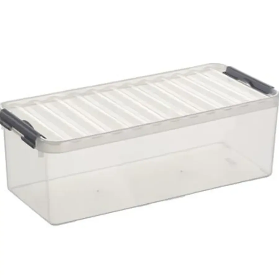 Sunware Q-line opbergbox 9,5L transparant metaal