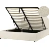 Beliani QUILLIEN - Bed met opbergruimte - Beige - 140 x 200 cm - Polyester