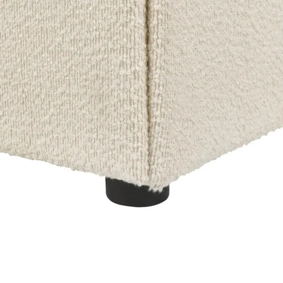 Beliani QUILLIEN - Bed met opbergruimte - Beige - 140 x 200 cm - Polyester