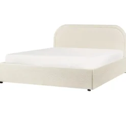 Beliani QUILLIEN - Bed met opbergruimte - Beige - 140 x 200 cm - Polyester