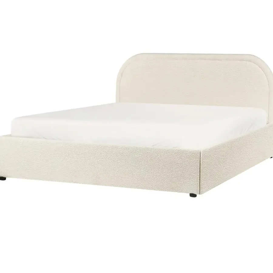 Beliani QUILLIEN - Bed met opbergruimte - Beige - 140 x 200 cm - Polyester