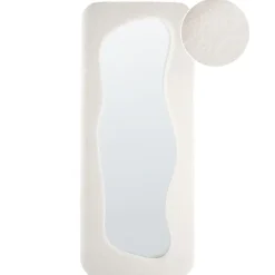Leen Bakker QUIMPER - Wandspiegel - Off-white - Glas/MDF