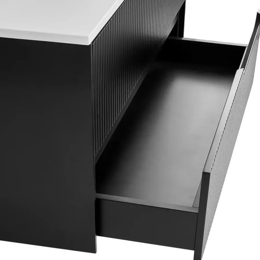 Leen Bakker QUINTELA - Badkamermeubel - Zwart - 80 x 52 cm - MDF