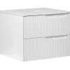 Wastafelkasten-Leen Bakker QUINTELA - Badkamermeubel - Wit - 60 x 52 cm - MDF