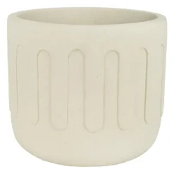 QUVIO Bloempot - Drips - Beton - Beige
