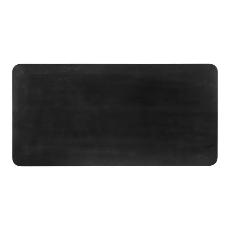 QUVIO Eettafel Sofia - Rechthoekig - FSC® - 220x110 cm - Zwart
