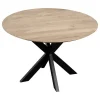 QUVIO Eettafel Sofia - Rond - Ø130 - Kruispoot - Naturel