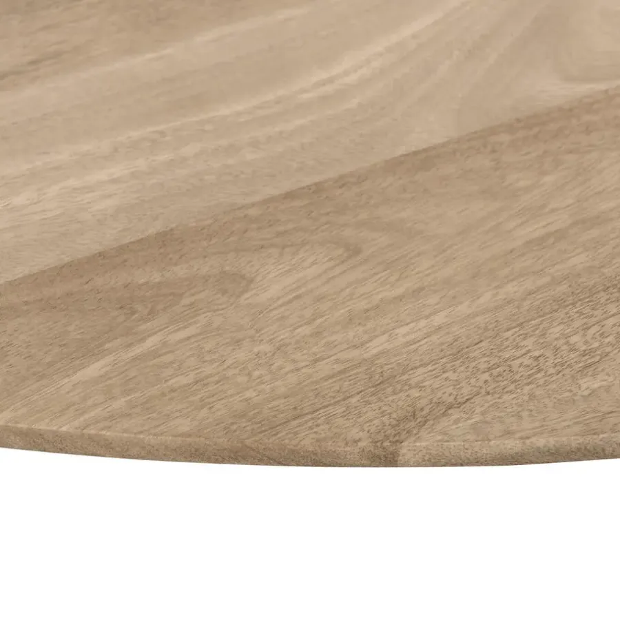 QUVIO Eettafel Sofia - Rond - Ø130 - Kruispoot - Naturel