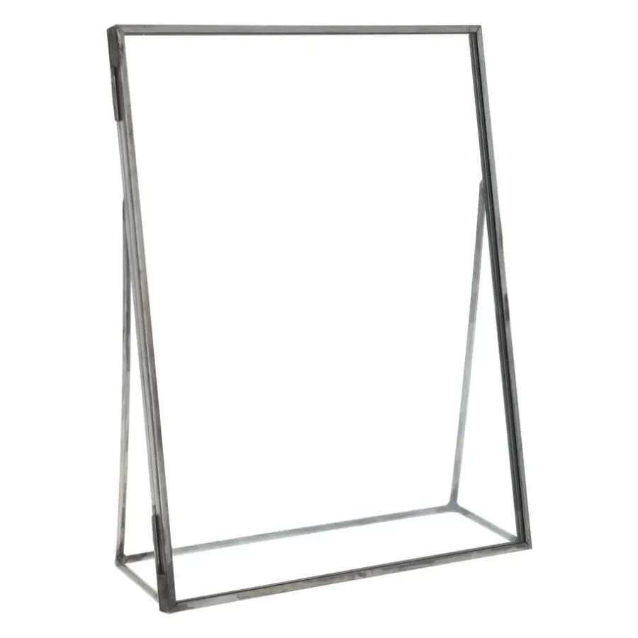 Fotolijsten-QUVIO Fotolijst - Metaal - Glas - Antraciet - 15.5 x 20 cm